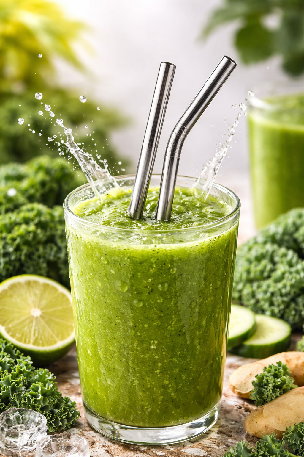 Premium Reusable Stainless Steel Straws Set (10 Pack)