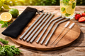 Premium Reusable Stainless Steel Straws Set (10 Pack)